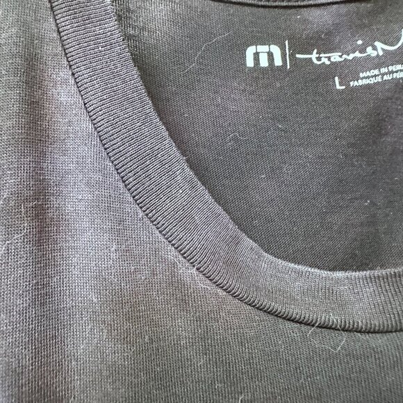 Travis Matthew Tee Shirt Size Large Blue Tie Dyed Bleached Tied Dyed Black - Picture 4 of 6